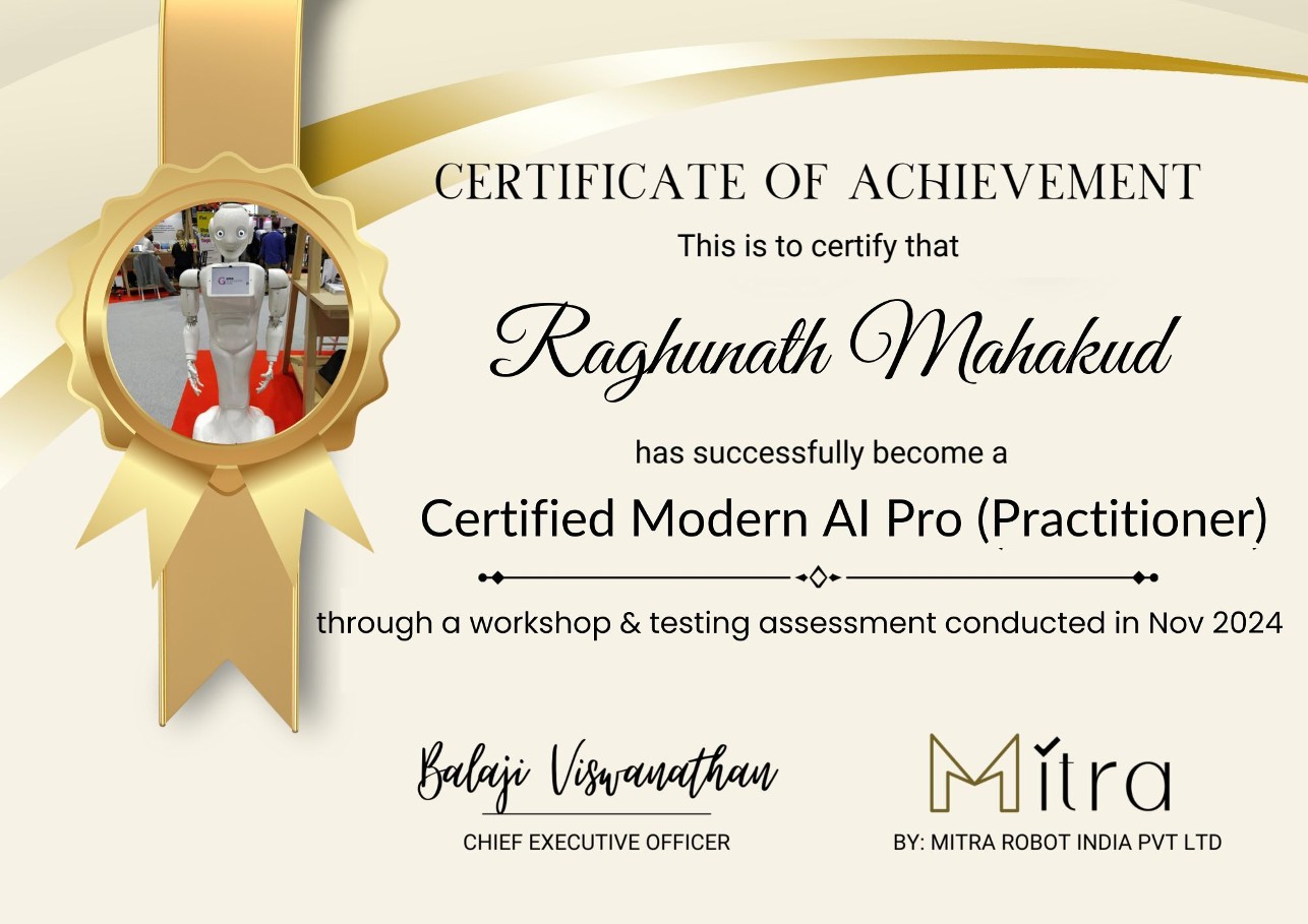 Modern AI Pro Practitioner — Mitra Robot
