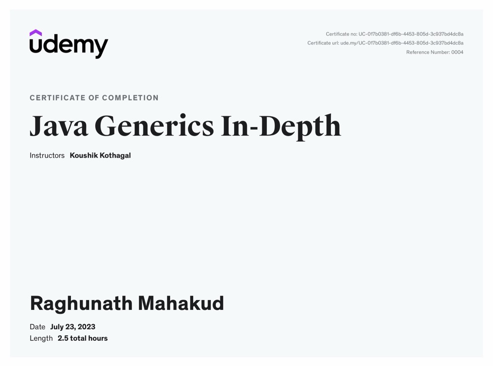 Generics — Udemy